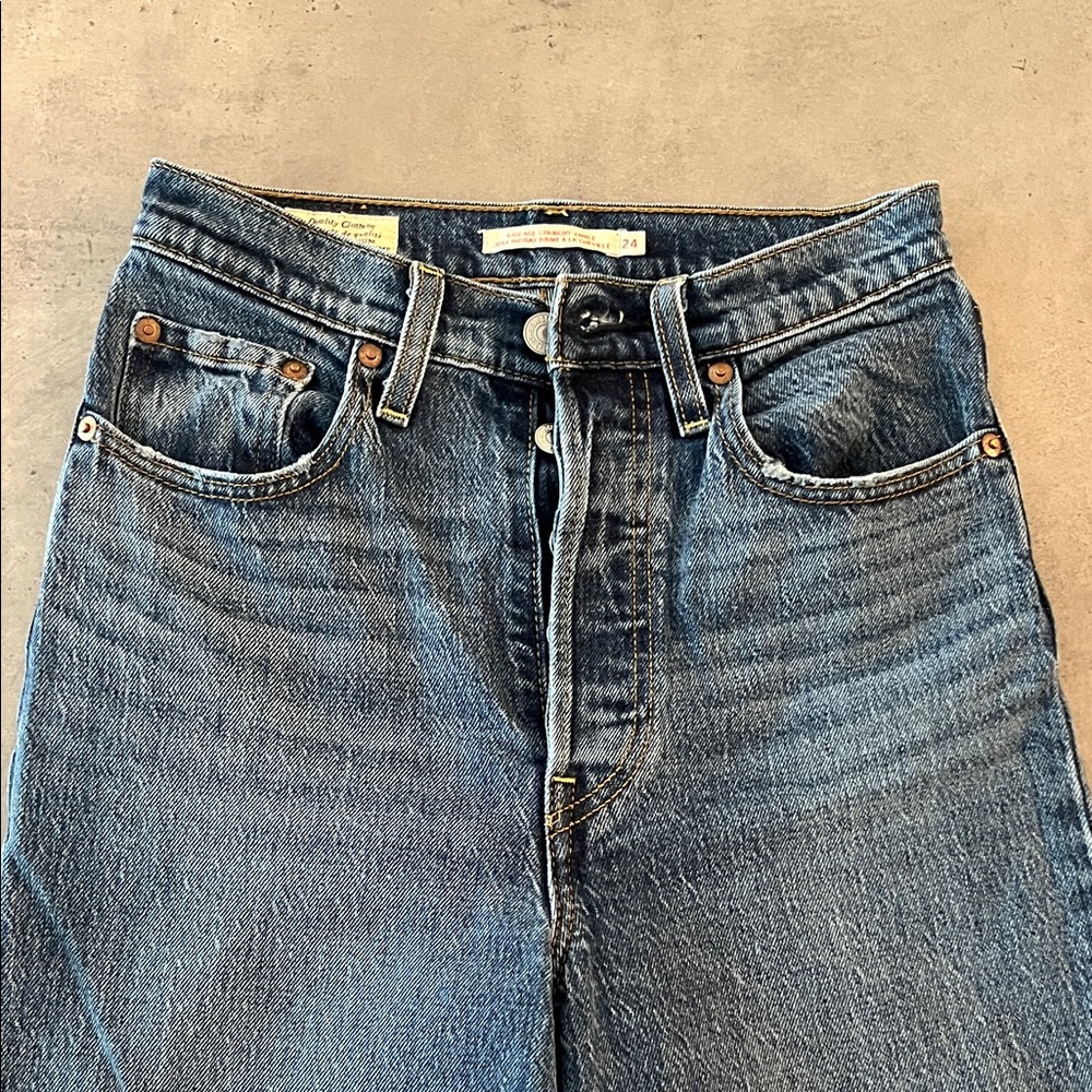 Levi's Dark Blue Straight Leg Jeans